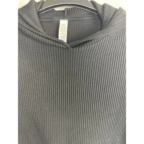 Alo Yoga Muse Ribbed 2 Piece Set Crop Hoodie Jogger Sweatpants Small *Read/Flaw - Picture 9 of 16